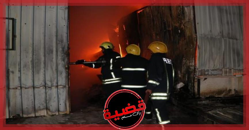 حريق ضخم يلتهم مستودعات ملابس في العقبة جنوبي الأردن