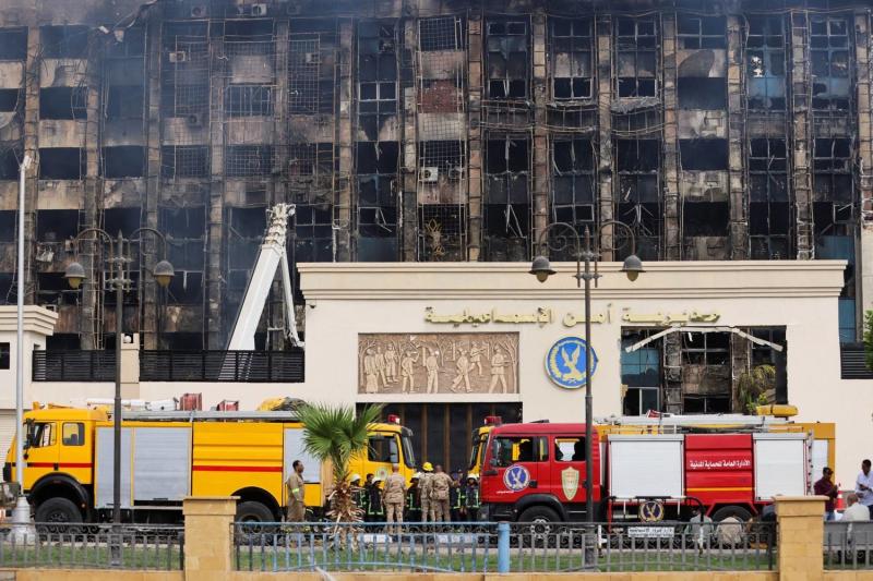 ننشر تقرير معاينة النيابة لمبنى مديرية أمن الإسماعيلية المحترق