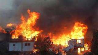 حريق داخل لوكيشن تصوير مسلسل الكبير أوي في المزاريطة