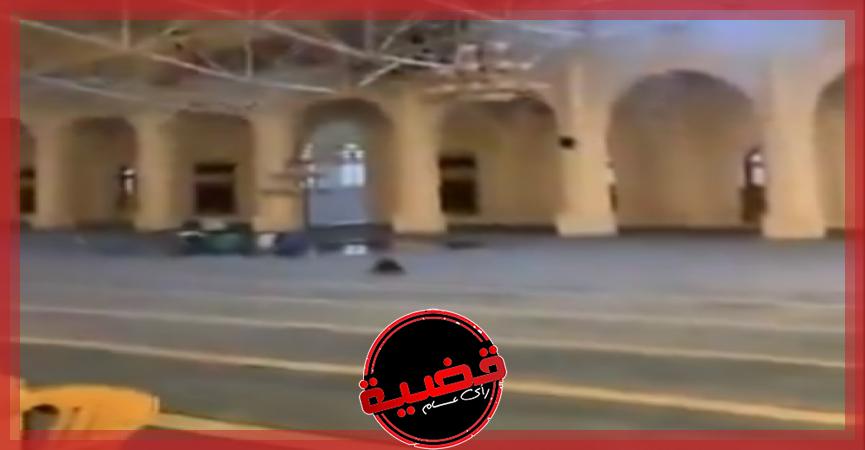 سقوط سقف مسجد بالسعودية 