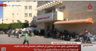 وصول مصابين إلى المستشفى المعمداني بعد تجدد الغارات على غزة